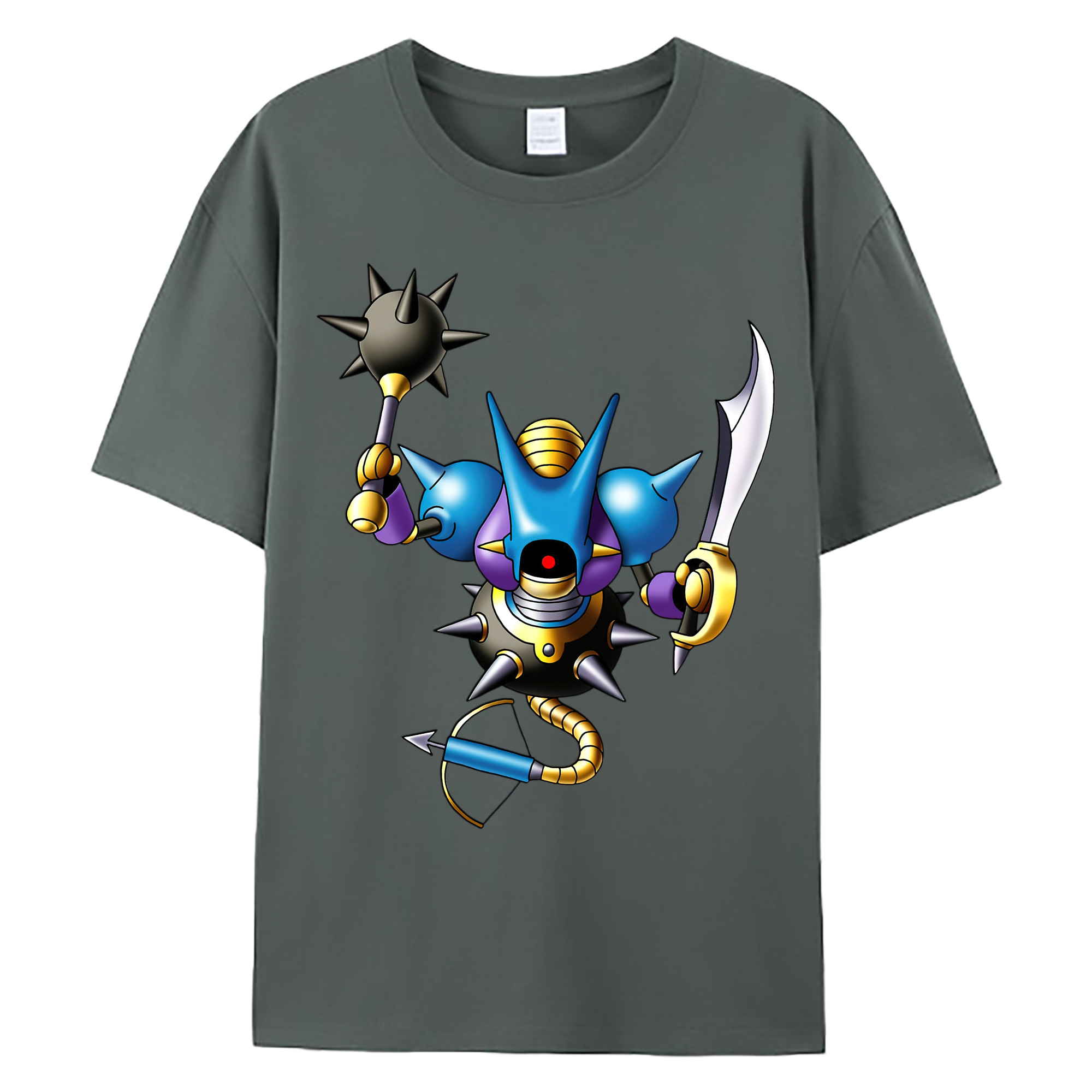 （画像用） ドラゴンクエスト Doragon Kuesuto Dragon Quest 綿100％ メンズ半袖Tシャツ｜肌触りやわらか＆通気性